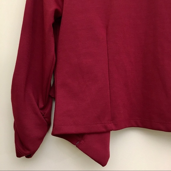 SUZY SHIER Red Cropped Open Front Blazer Jacket - Picture 5 of 6